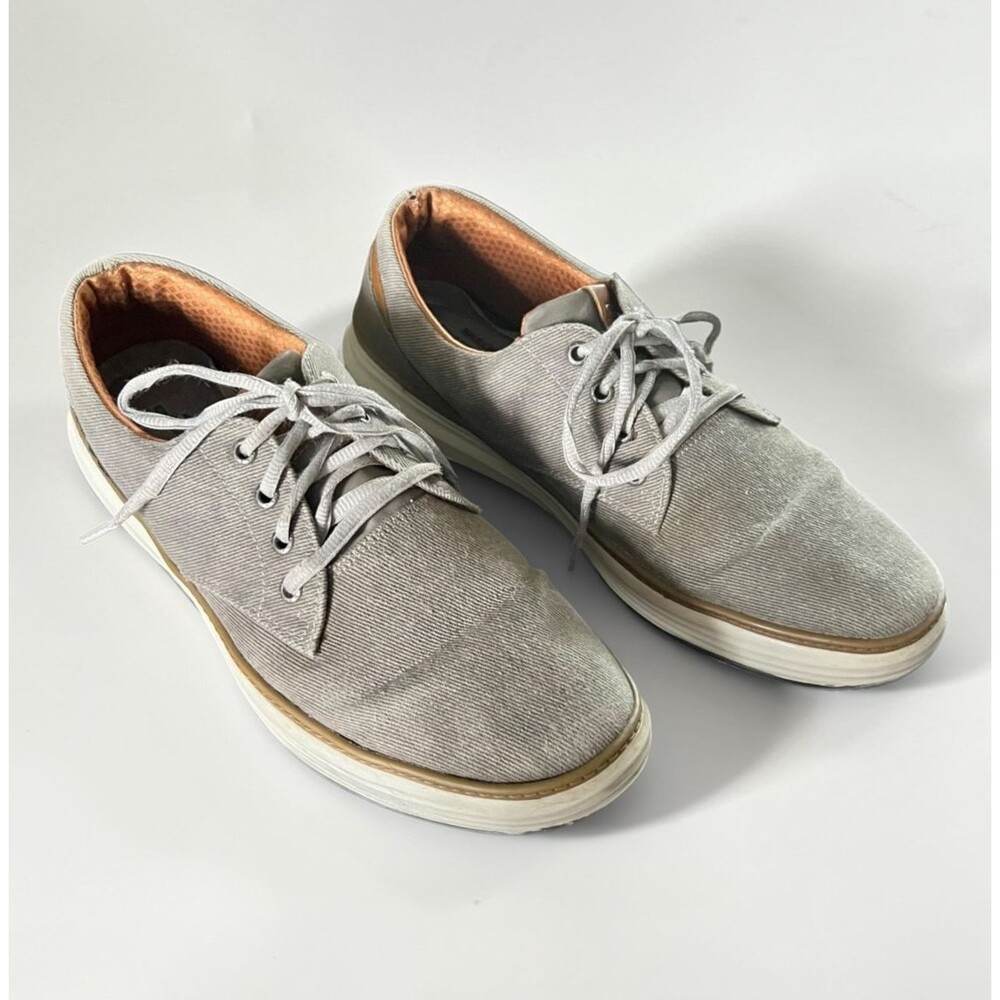 Skechers Mens Moreno Canvas Oxford Shoes Sz 13 65981 Memory Foam Insole